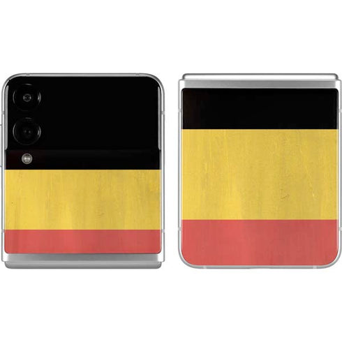 Belgium Flag Distressed Galaxy Z Flip4 5G Skin